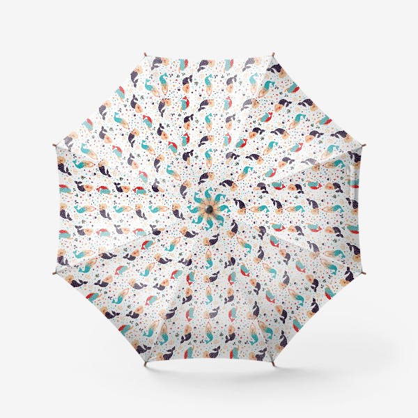 Зонт «Русалочки и морские животные »