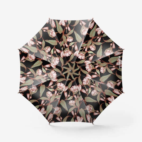Зонт «цветы карандашный рисунок»