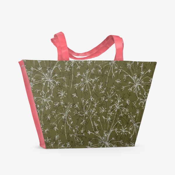 Пляжная сумка «сухие веточки, травинки»