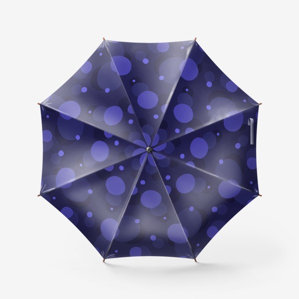 Зонт «Геометрическая абстракция. Круги. Синий»