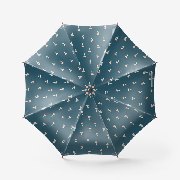 Зонт «Цветы на синем»