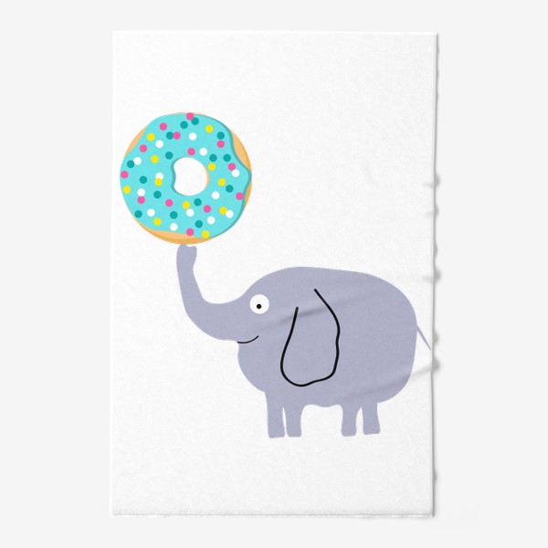 Полотенце «Слон и пончик»