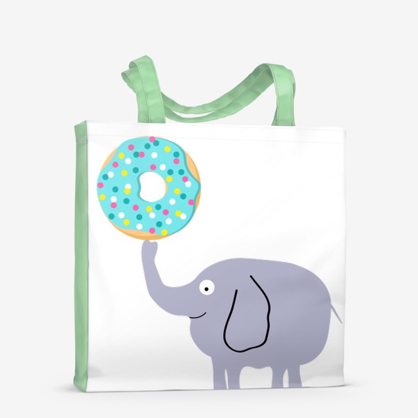 Сумка-шоппер «Слон и пончик»