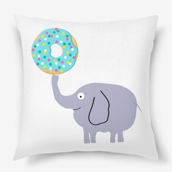 Подушка «Слон и пончик»