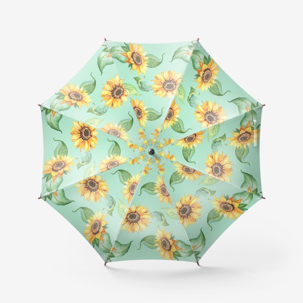 Зонт «Подсолнухи на зеленом»