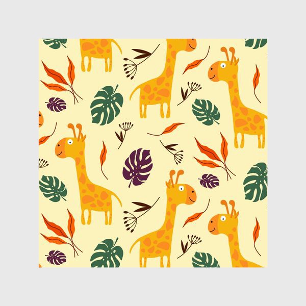 Шторы «Жирафы и листья»