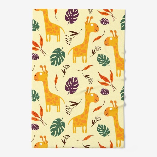Полотенце «Жирафы и листья»