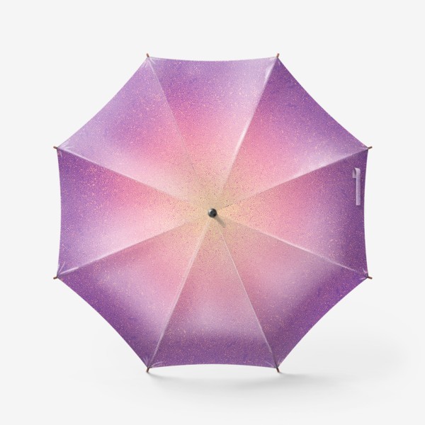 Зонт «Сиренево-розово-желтый градиент с текстурой льда. Эффект деграде»