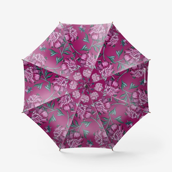 Зонт «Малиновые пионы»