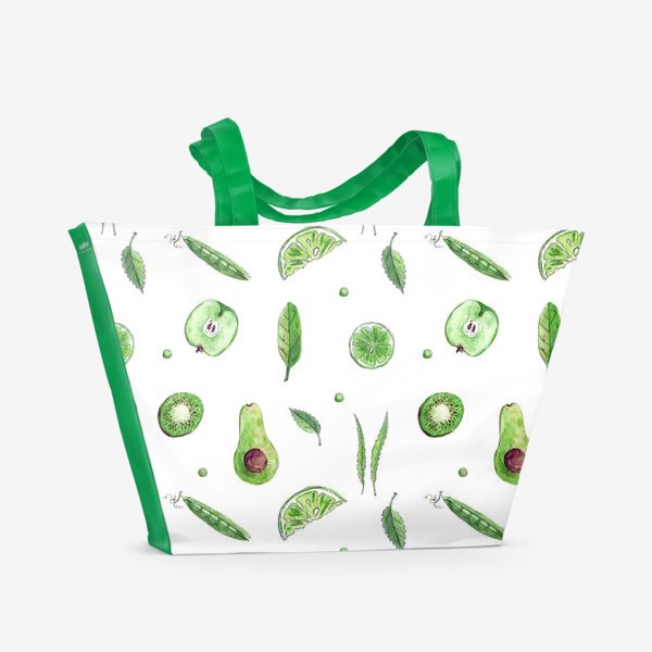 Пляжная сумка &laquo;Зелёная весна, диета&raquo;