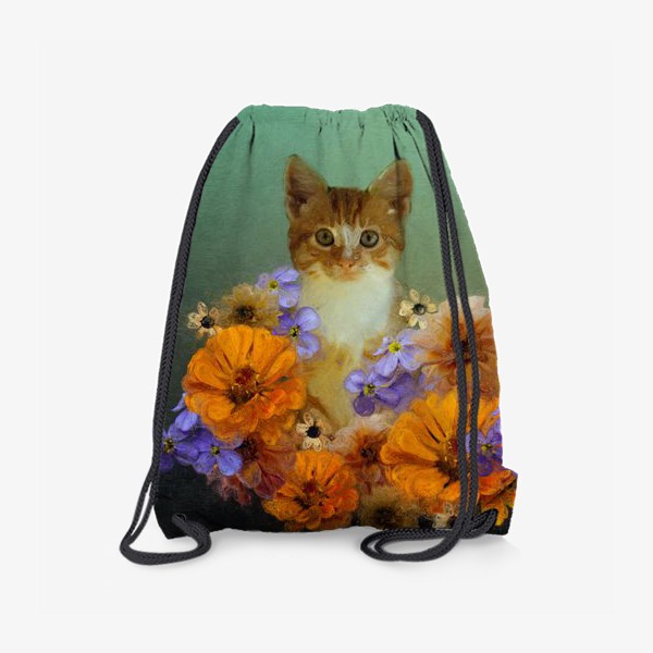 Рюкзак «Котик в цветах»