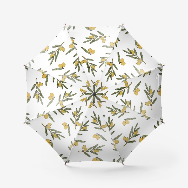 Зонт «Зеленые оливки узор.»