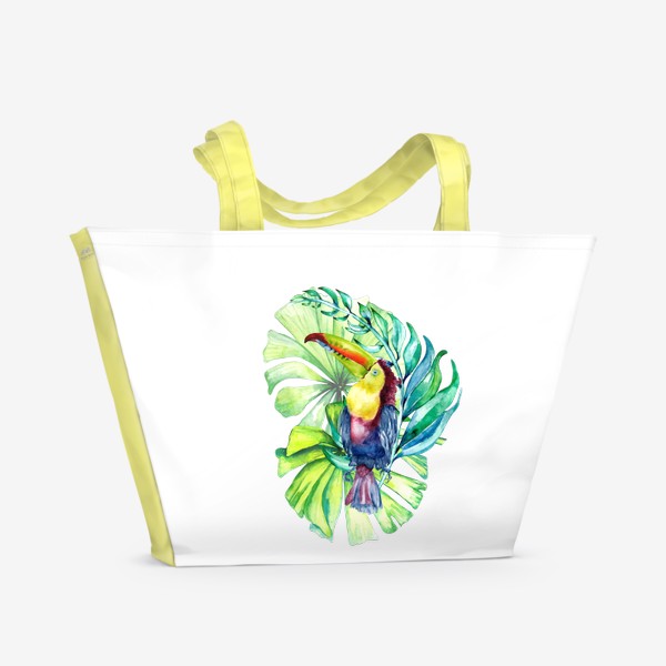 Пляжная сумка «Лето. Туканы. Бразилия.»