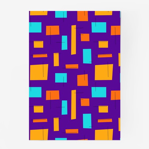 Постер «Яркий паттерн с абстрактными формами»