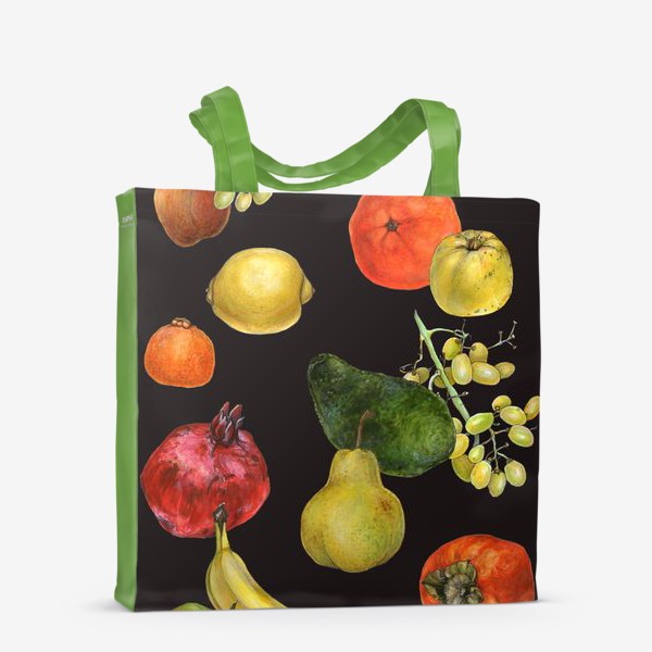 Сумка-шоппер «Плакат с фруктами, виноградом и перцем»