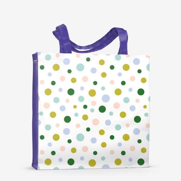 Сумка-шоппер «Узор с разноцветными точками»
