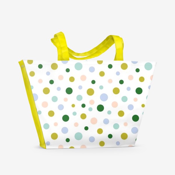 Пляжная сумка «Узор с разноцветными точками»