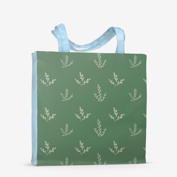 Сумка-шоппер «Растения на зелёном фоне»