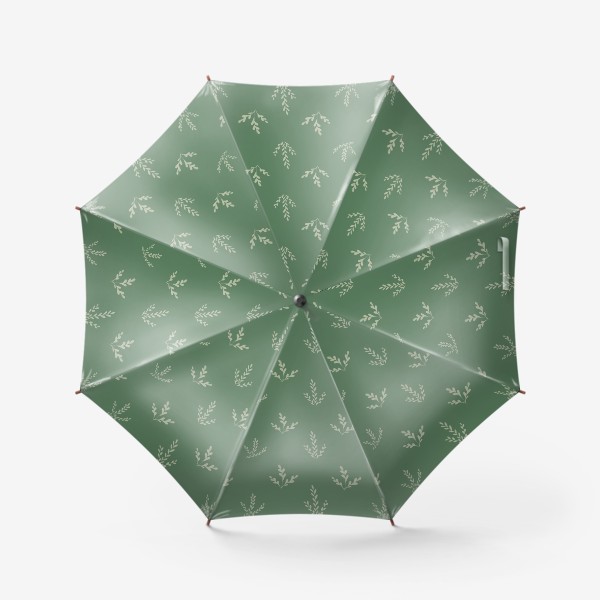Зонт «Растения на зелёном фоне»