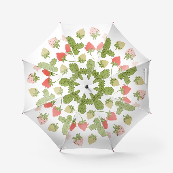 Зонт «Принт с клубникой»