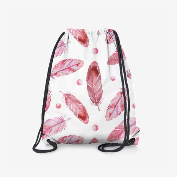 Рюкзак «Розовые перья. Перышки фламинго»