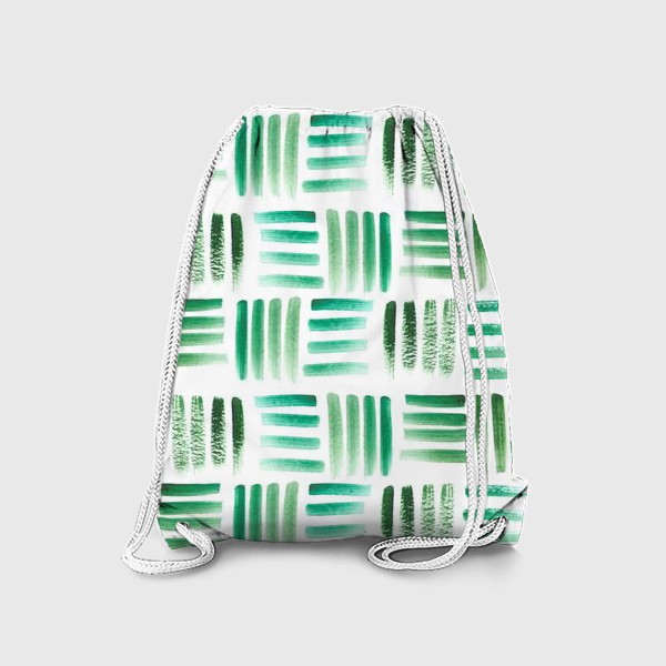 Рюкзак «Зеленые полоски акварель»
