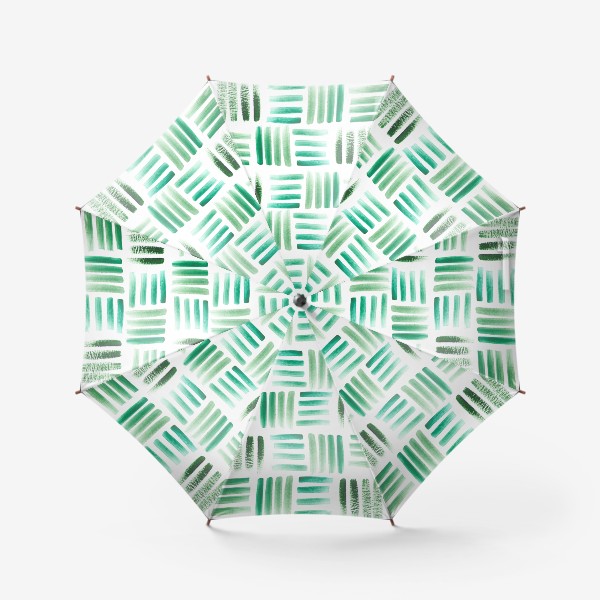 Зонт «Зеленые полоски акварель»