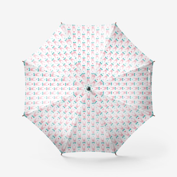 Зонт «Зайки и сердечки»
