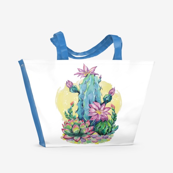 Пляжная сумка «Кактусы цветут»