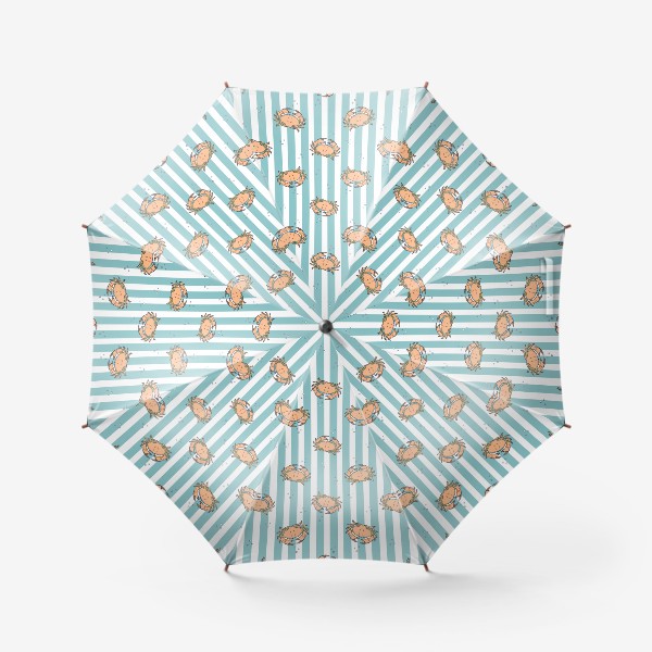 Зонт «Крабы и полоска»