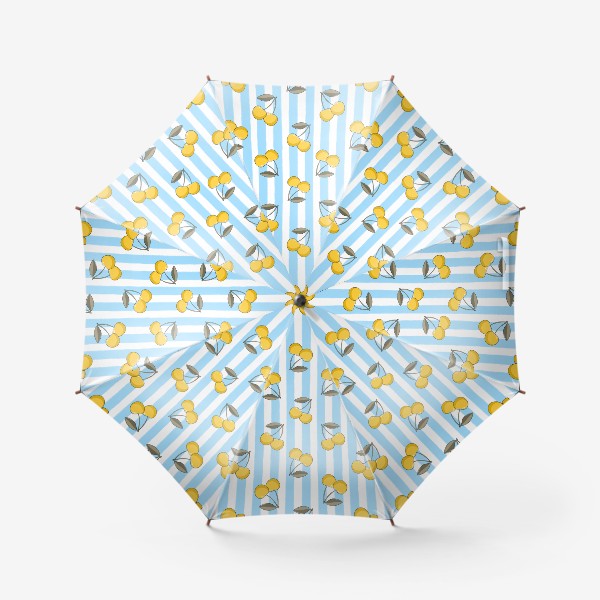 Зонт «Вишня и полоска»