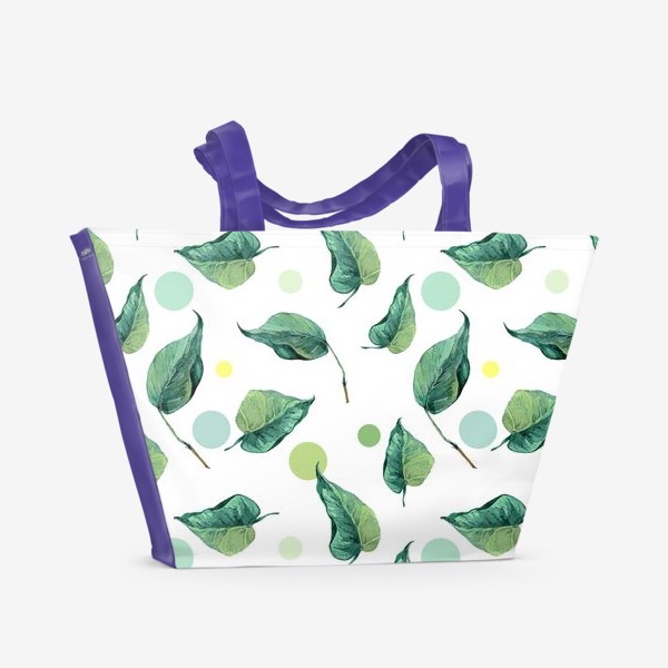 Пляжная сумка «Листья сирени»