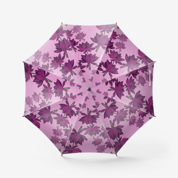 Зонт «Лотосы на розовом фоне»
