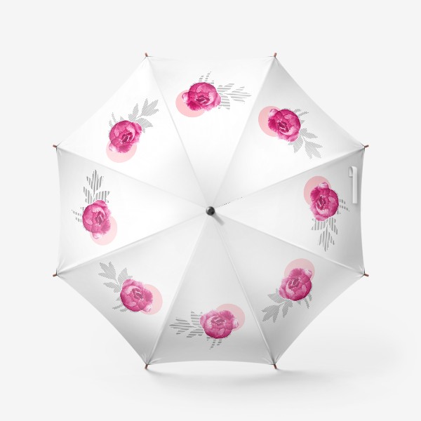Зонт «Геометрия и цветы. Пион»