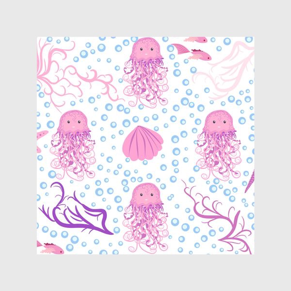 Скатерть «Розовые медузы паттерн»