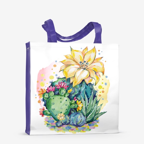 Сумка-шоппер «Кактусы цветущие»