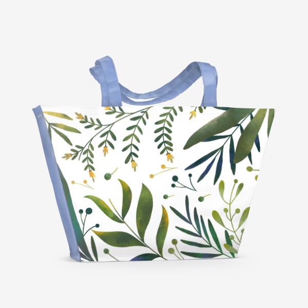 Пляжная сумка «Веточки и листья»