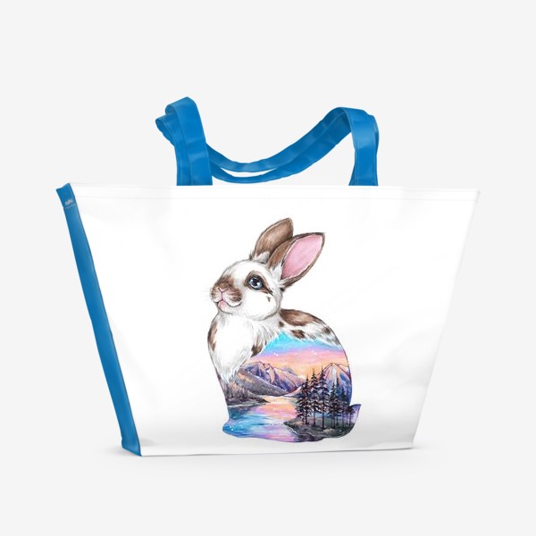 Пляжная сумка «Кролик "Дыхание природы"»