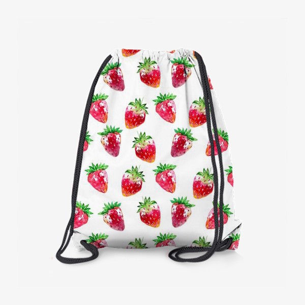 Рюкзак «Клубника земляника ягодный паттерн»