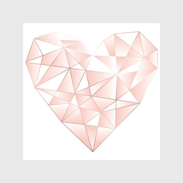 Шторы «Сердце - розовый кристалл»