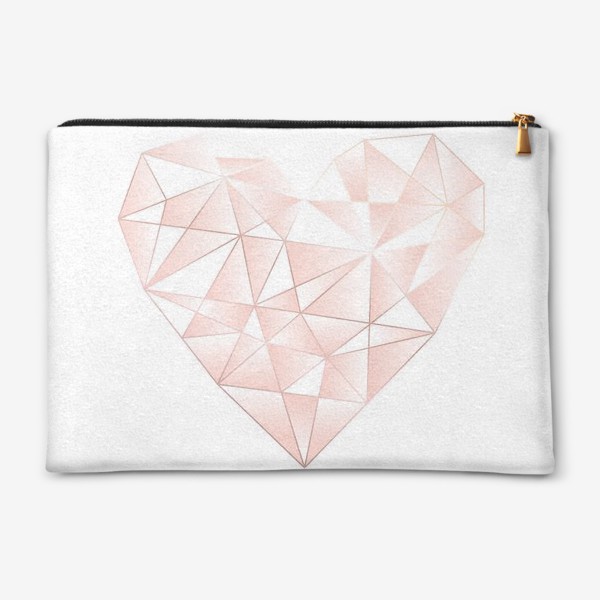 Косметичка «Сердце - розовый кристалл»