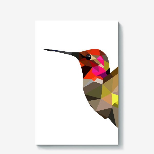 Холст «Розовая колибри, Экзотические птицы, Тропические птицы, Южная Америка»