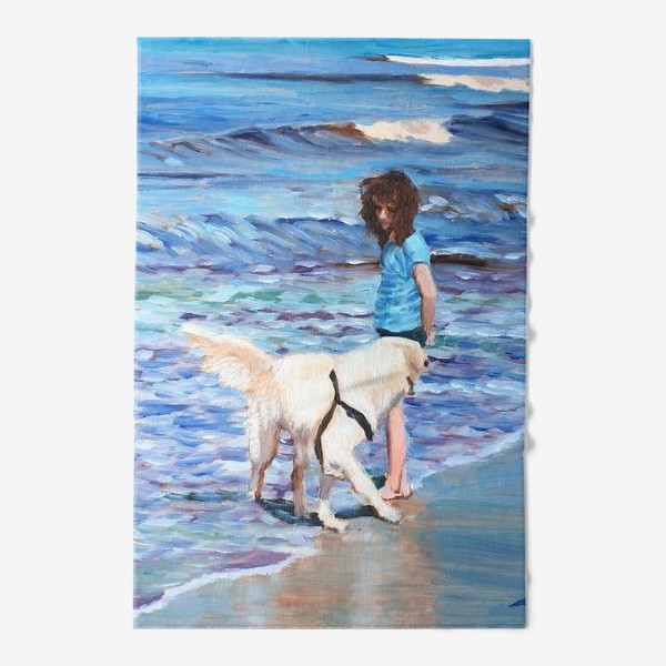 Полотенце «Девочка с собакой»