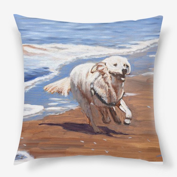 Подушка «Собака у моря»
