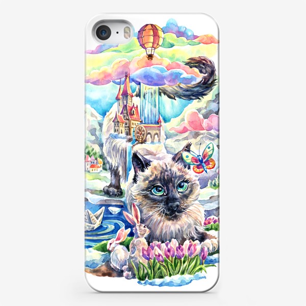 Чехол iPhone «Весенний кот»
