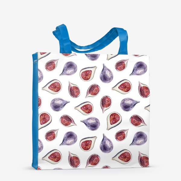 Сумка-шоппер «Акварельный инжир. Летний принт для футболки, пляжной сумки, скатерти для кухни»