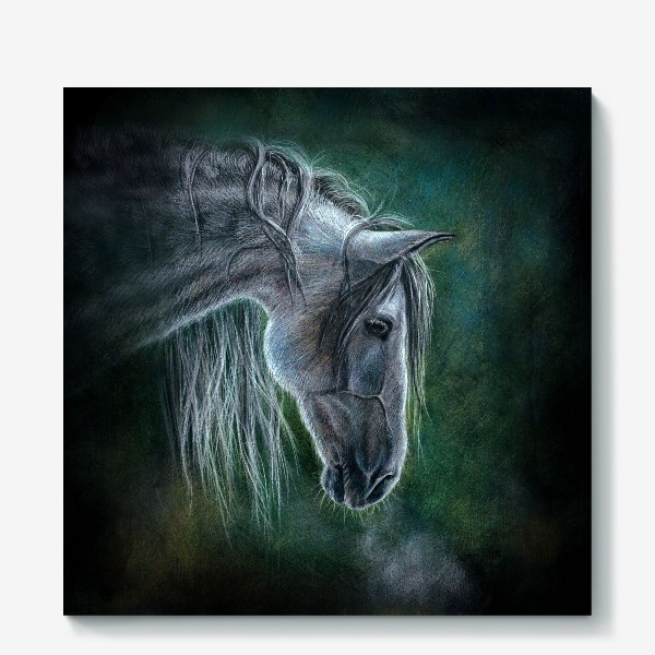 Холст «Серая Лошадь. Grey Horse»