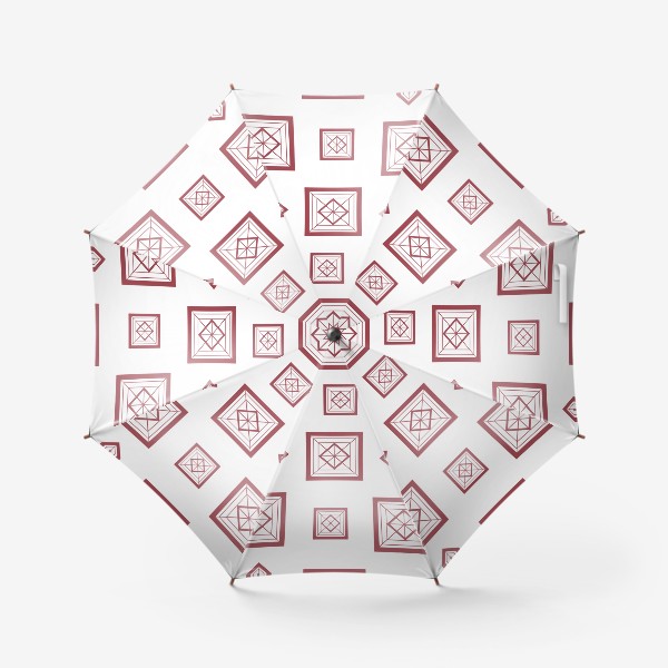 Зонт «Ромб и квадрат из полос и линий. Бесшовный фон. Иллюстрация.»