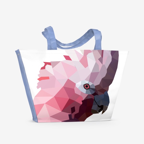 Пляжная сумка «Розовый какаду Австралийский попугай Серия птицы и животные»