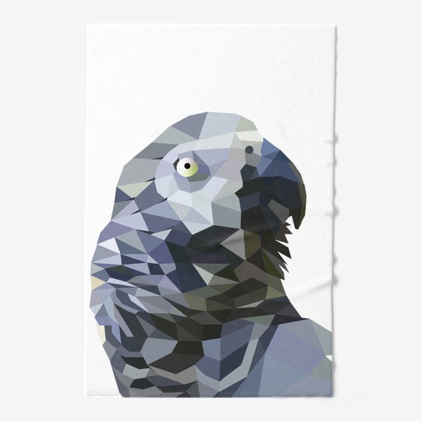 Полотенце «Попугай Жако, Серый африканский попугай, Экзотические птицы и животные»